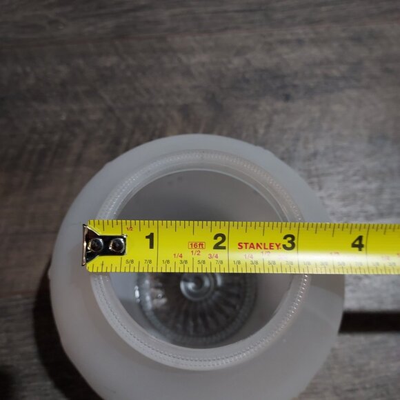 Lamp Shade Frosted Glass Ceiling Light Fixture Globe Stem Berries 3.25" Fit. - Picture 5 of 11